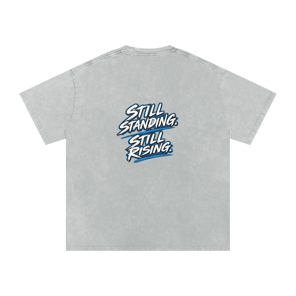 Snow Washed Oversized Cotton T-Shirt