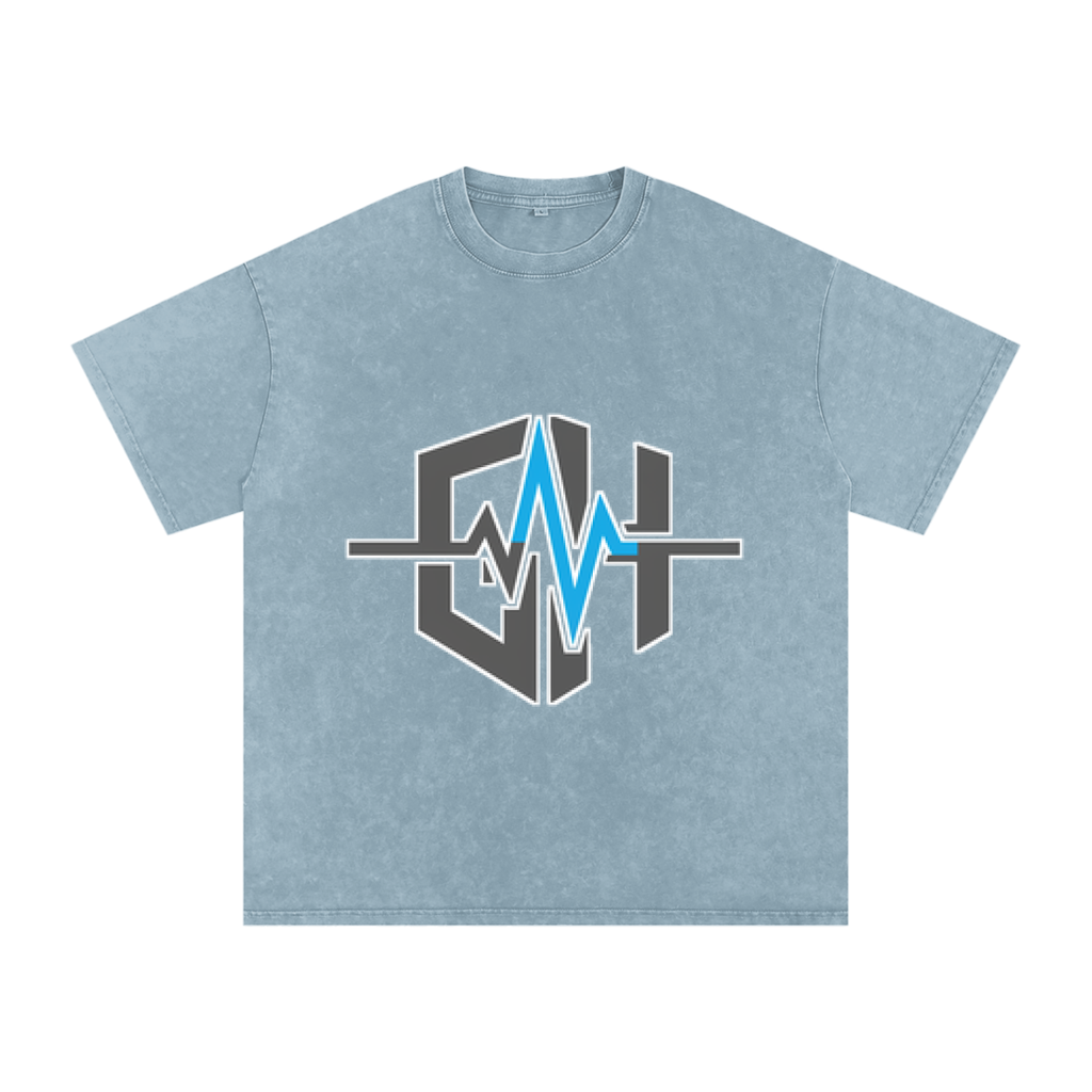 Snow Washed Oversized Cotton T-Shirt