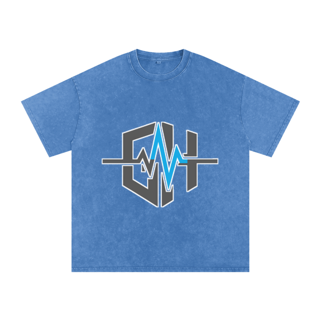 Snow Washed Oversized Cotton T-Shirt